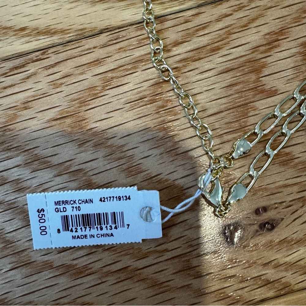 Kendra Scott Merrick Gold Chain Necklace and Bracelet Set - Picture 3 of 4
